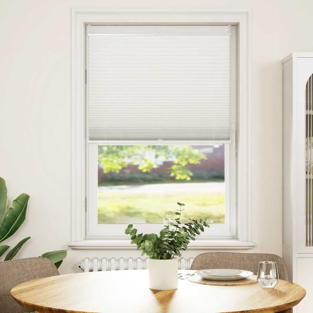 vidaXL Plisségardin 80x125 cm vit